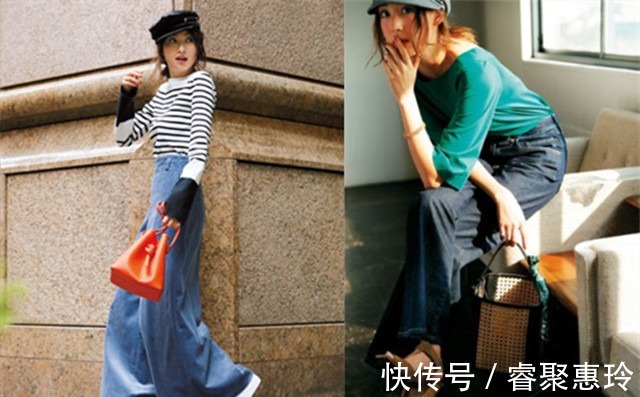 薄麻裤|初秋不要老穿薄麻裤,一条阔腿牛仔裤,让你避免寒酸且有型
