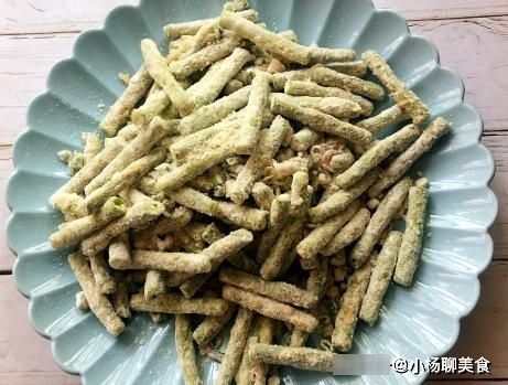 豆角|天太热,我家豆角从不炸,加1个鸡蛋2勺面粉,出锅小孩抢着吃