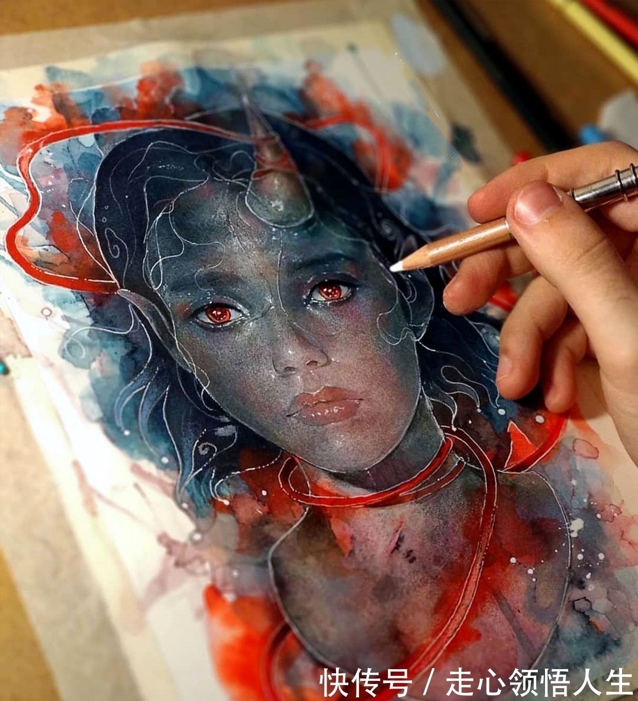 希腊$寂静宇宙中的明眸:色彩与金箔的交融,插画家卡法西斯的神话四季