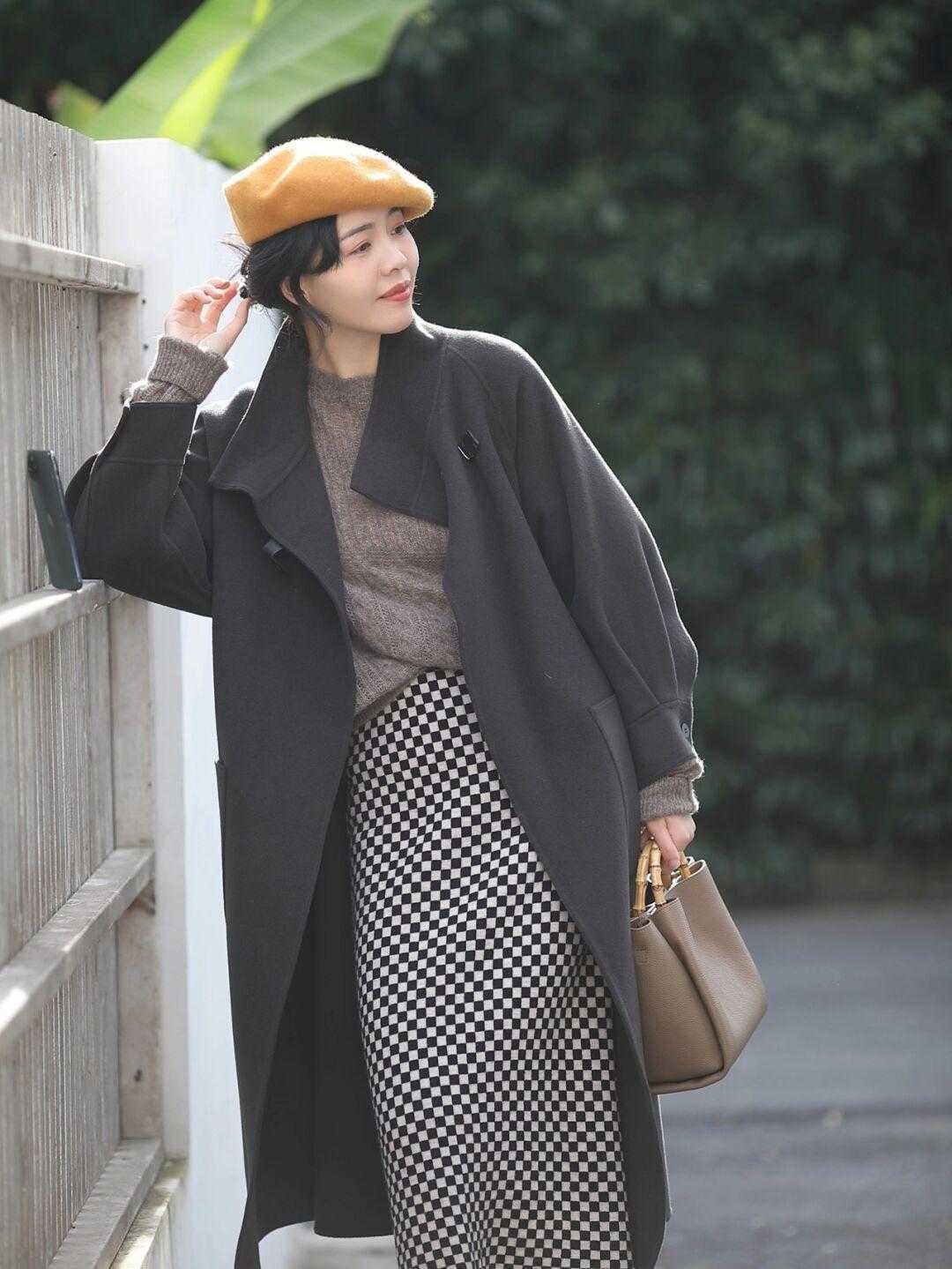 暗黑系|降温了,不会穿没关系,时髦精们示范给你看,照着穿也好看!