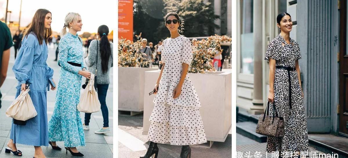搞定|印花连衣裙+外套,5款造型搞定空调屋穿搭,时髦温度两手抓