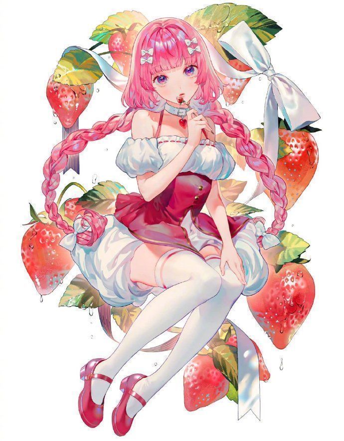 奈奈|画师笔下的短发双马尾妹子太可爱了,先收藏一波