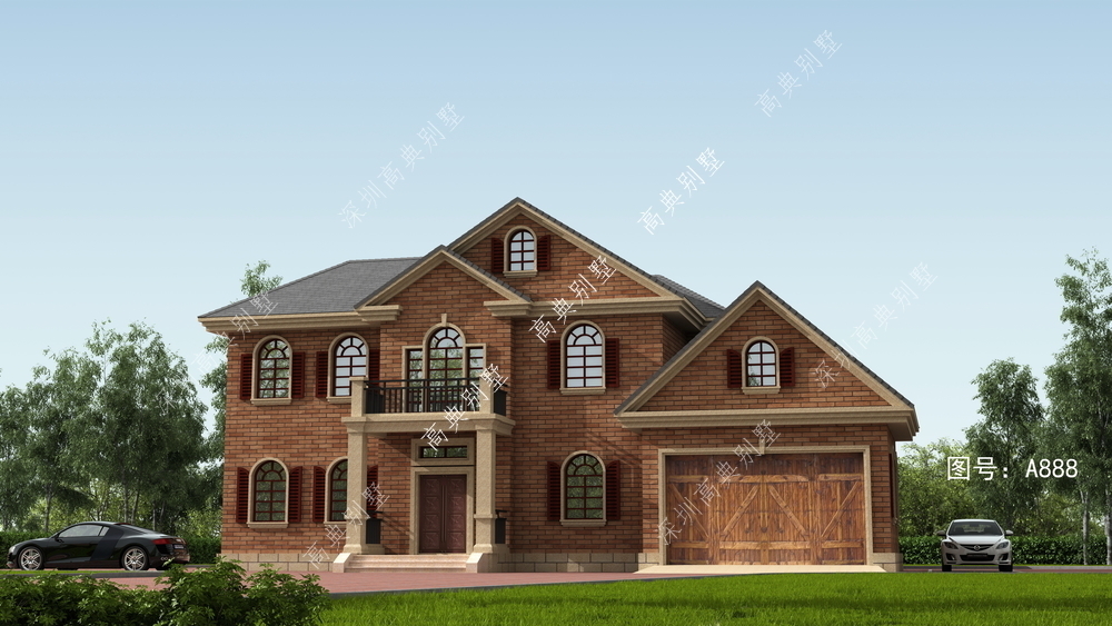 别墅|农村两层别墅,采光通风极佳,配色清新优雅。