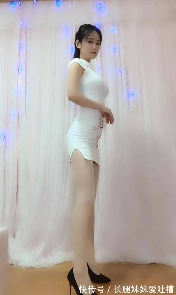 穿搭|与改良旗袍搭配的御姐美女,高跟给颜值加分