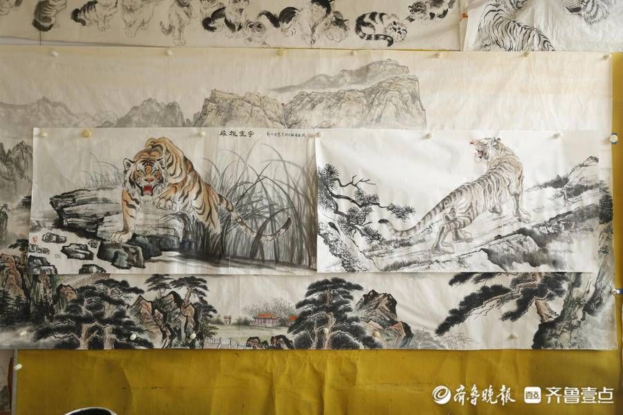 墨宝者|泰安73岁老农痴迷画虎36年，兽王跃然纸上，求墨宝者盈门