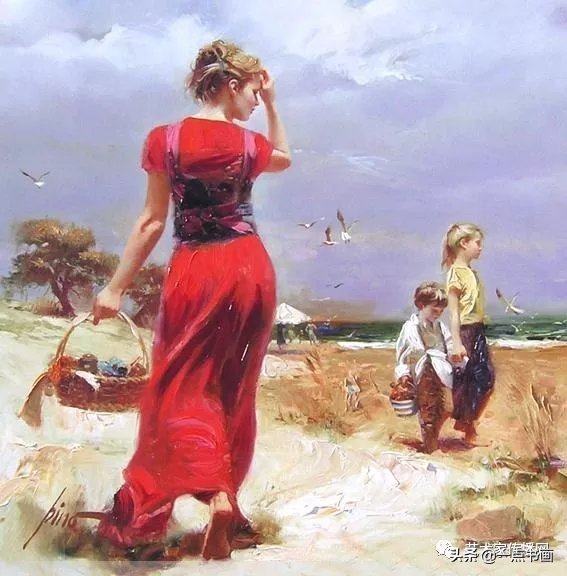 美术学院$皮诺德埃尼的油画人物，色彩斑斓，动静结合，光彩照人