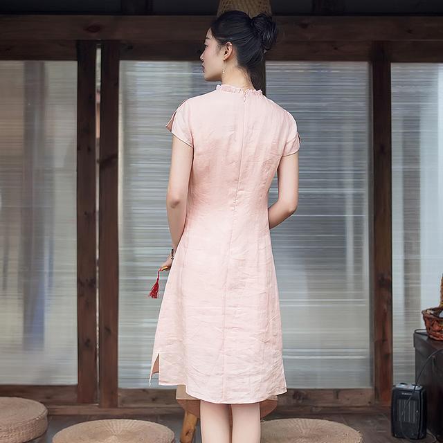 棉麻|东方古韵的改良旗袍裙,轻松秀出玲珑曲线之美,让人着迷