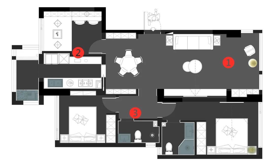 灰+绿植|103㎡现代简约，高级灰+绿植点缀，营造低调舒适的档次