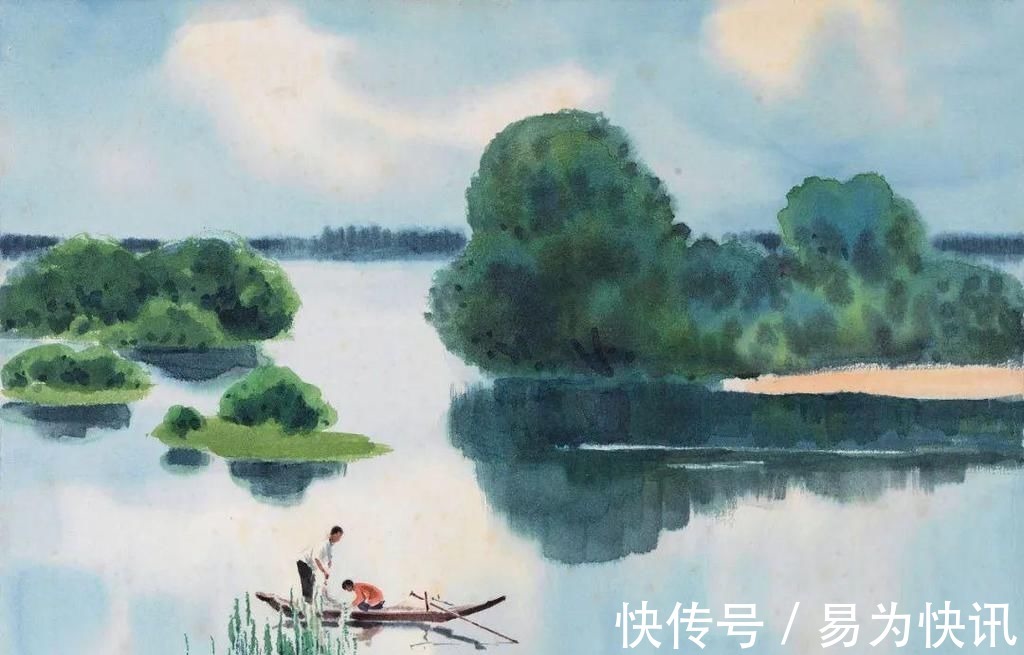 徐悲鸿!他被徐悲鸿称为“中国艺术界卓绝天才”,融入水墨意境的水彩,太美好了!