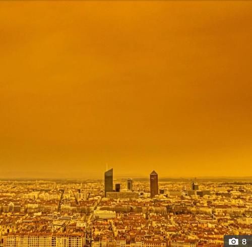 老年|撒哈拉沙尘暴席卷法国，里昂变沙漠绿洲