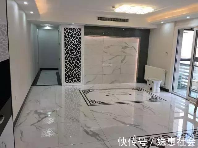 新房|晒晒我的新房,家具还没上就已经美爆了,邻居说地砖很酷