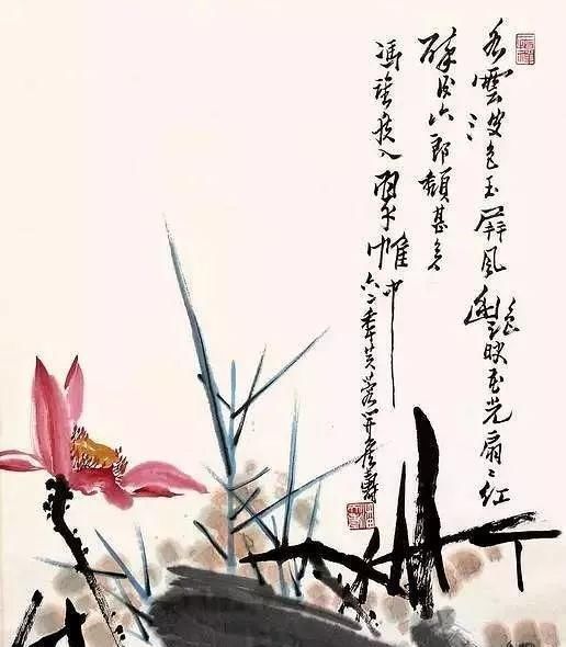 齐白石!他画荷花墨色简练,简单几笔足够学一辈子,专家却表示不服气?