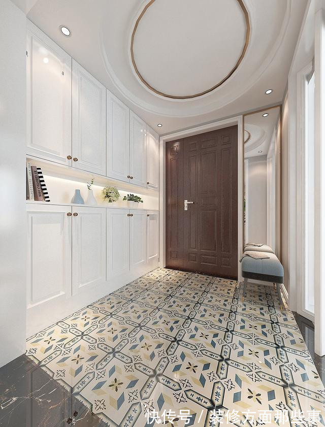 装修|123平轻奢风三居室,隐形门与电视墙融为一体