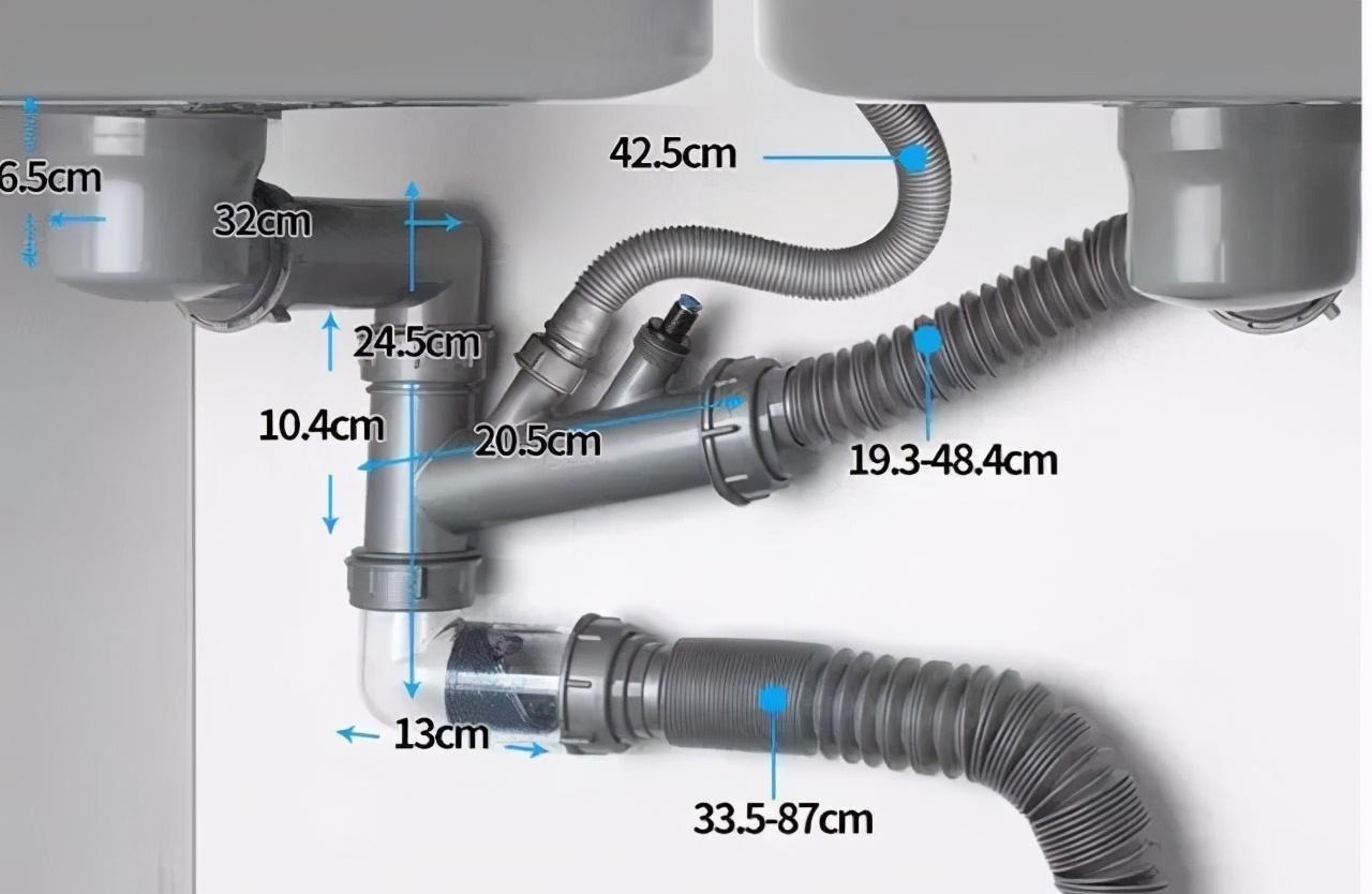 施工队|怪不得别人家厨房和卫生间这么整洁,原来下水管道是这么安装的