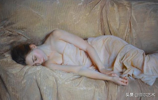 油画@49岁画家笔下的少女人体油画,展现出人体艺术的极限美感