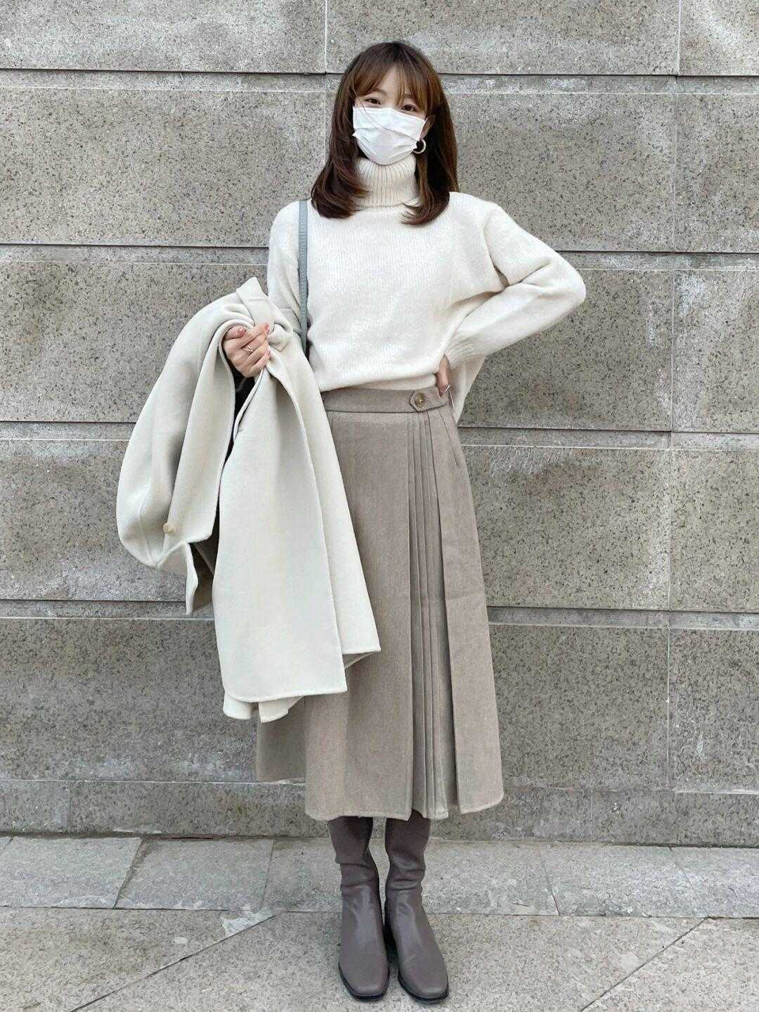 深色系|冬天一定要码住毛呢半裙!温婉优雅又能修饰身材,上身效果贼美