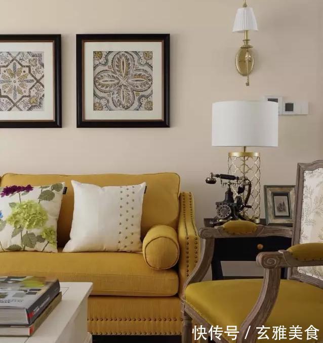 小灵儿|140平美式风格，客厅色彩搭配突破传统，优雅温馨又别具一格