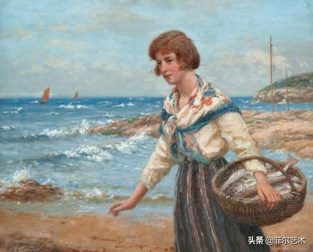 画家|苏格兰画家约翰·麦基的“女人与海”油画艺术作品欣赏