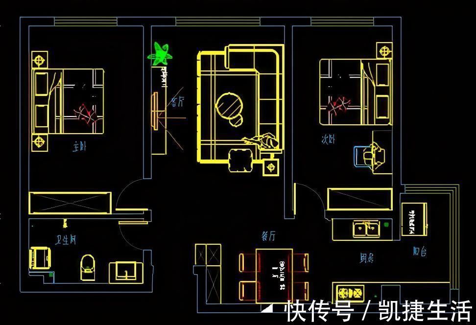 装修|104平现代二居室大胆而灵活,现代风格也是有个性的