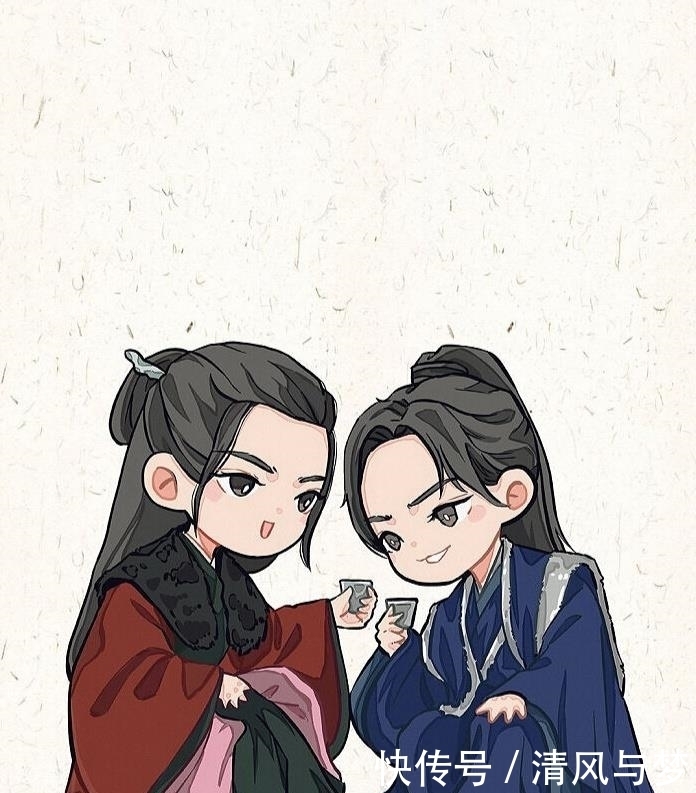 当《山河令》中的周子舒温客行变成迷你版的漫画，20年一遇的呆萌