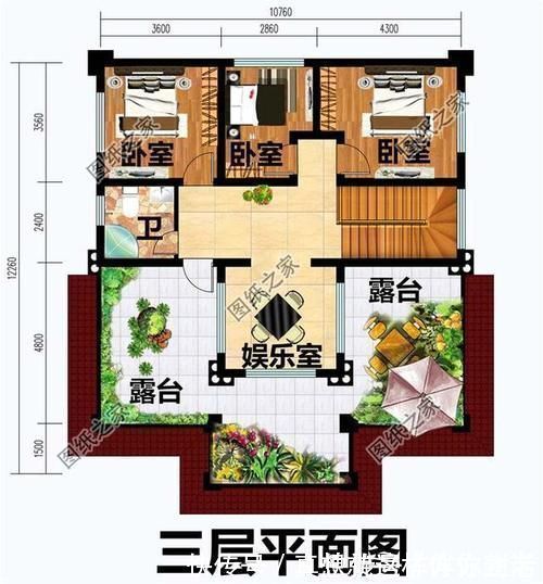 别墅|二层半建房图纸设计图,简单又好看,村里人看了都喜欢
