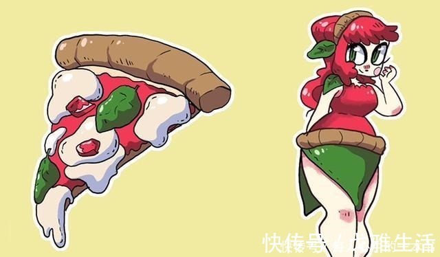 二次元|画师将食物拟人化,眼里只有食物,萌萌画风,拥有一个吃货的心