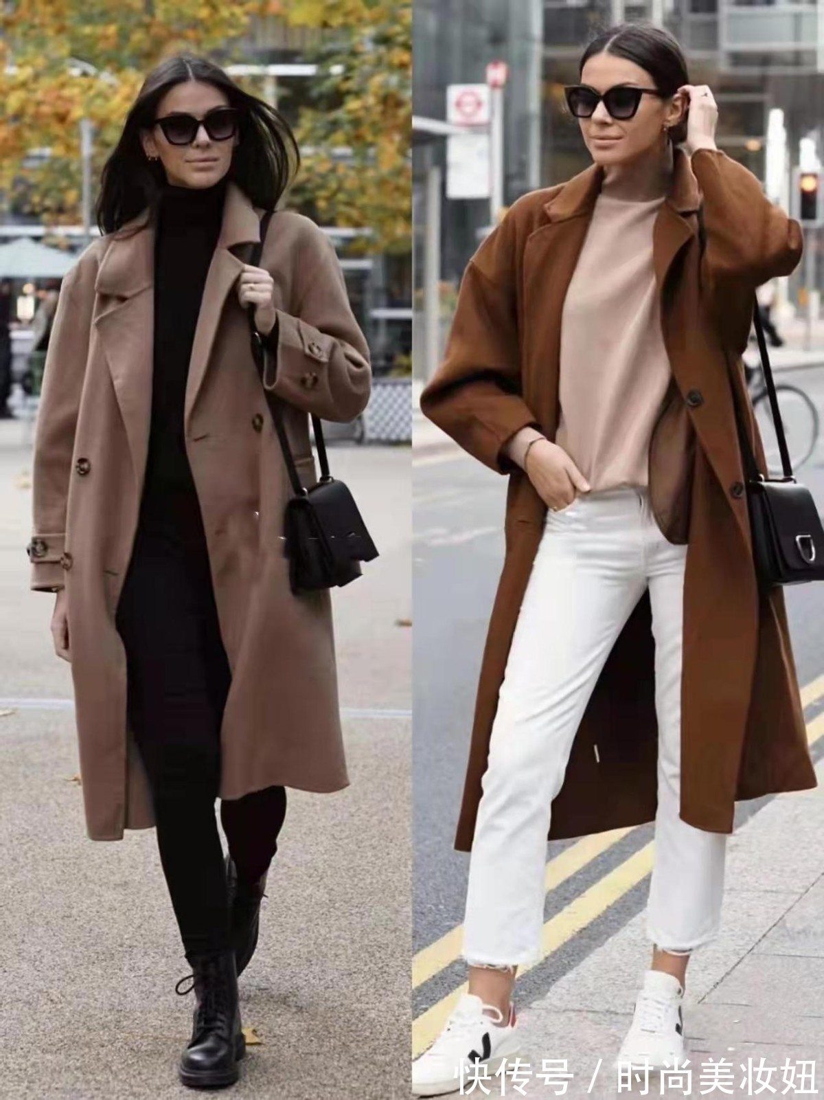 版型 40岁中年女人的大衣就该这样穿,简单高级又显气质,照穿就对了