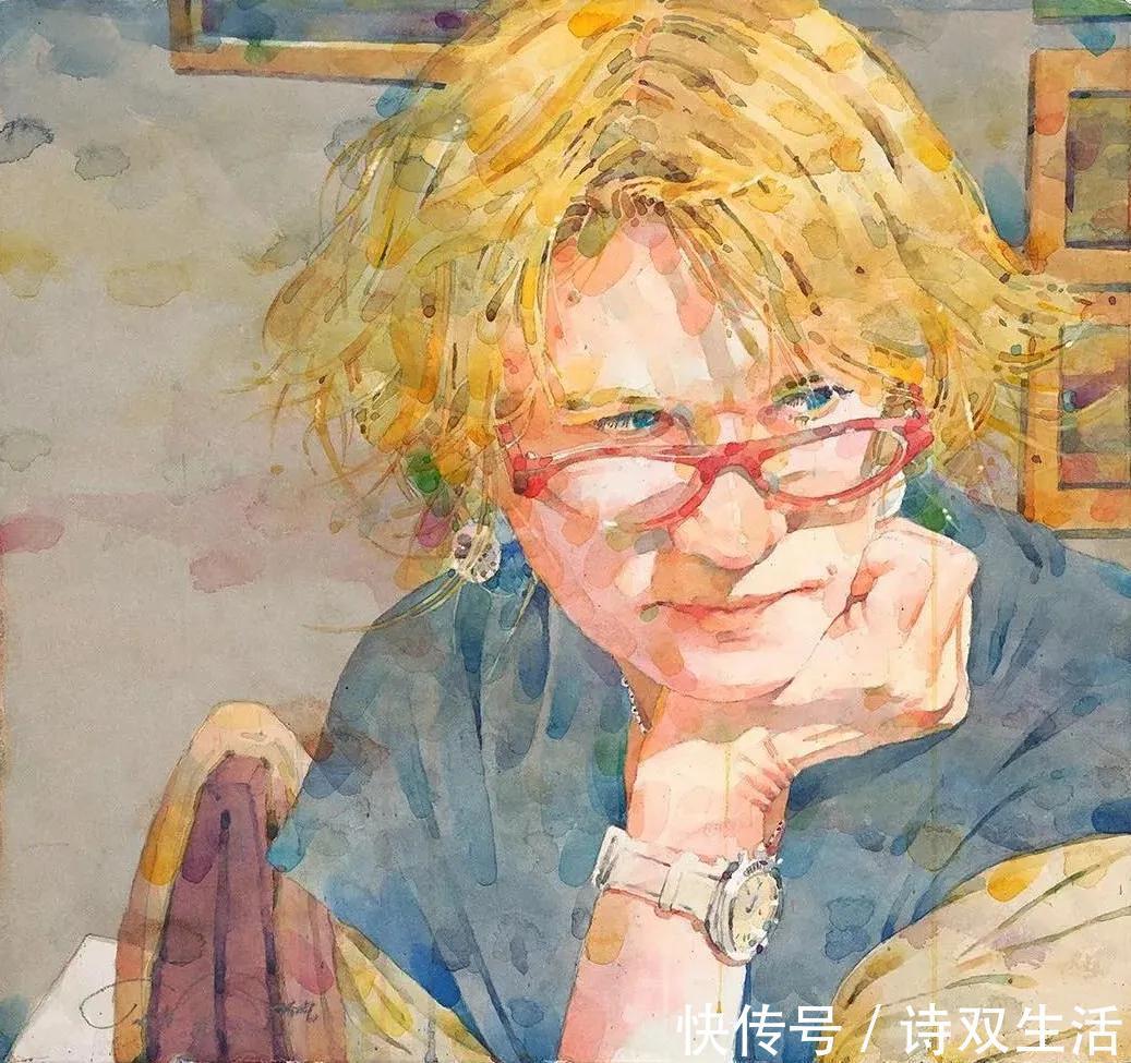 艺术学院&他笔下的人物生动活泼,色块叠加的恰到好处!