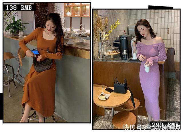 长袖T恤|外套+针织衫,外套+连衣裙,秋冬这么穿时髦又好看