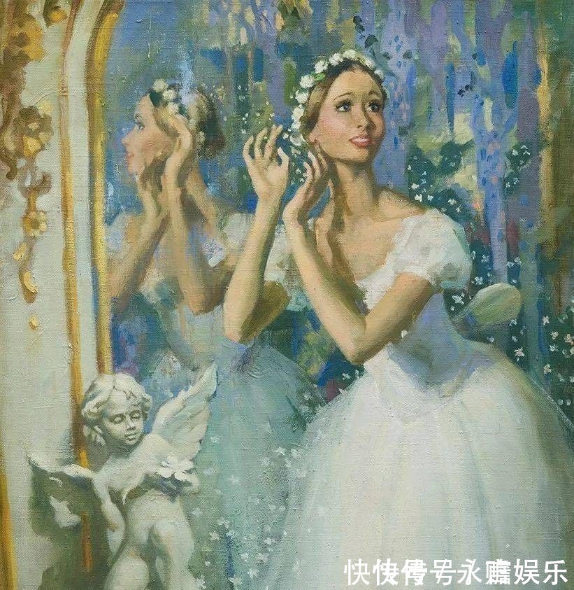 芭蕾舞剧@俄罗斯画家阿纳斯塔西娅·沃斯特雷佐娃漂亮油画作品欣赏