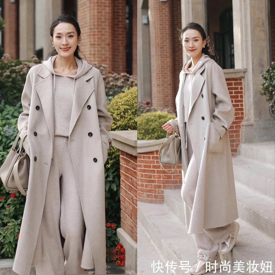 大衣|论大衣“显贵”穿搭,就服这位40岁素人博主,高级实用又提升气质
