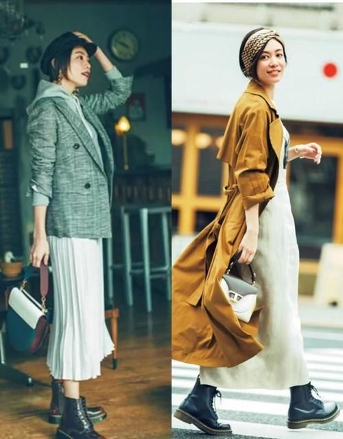 短靴|今年秋冬为什么流行“短靴+半裙”？看完这些穿搭示范，你就懂了