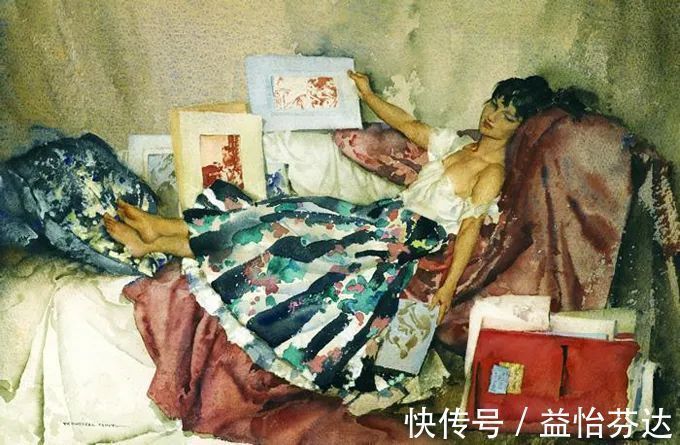 水彩!他是最会画人体画作的 世界顶尖级水彩大师