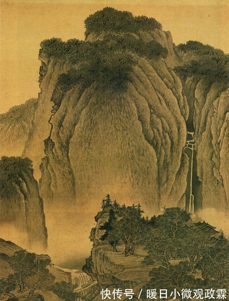 溪山行旅图|一幅画困扰专家900年,无意间因阳光的照射,专家隐约看到了2个字