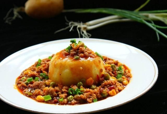 干净|家常菜肉末土豆泥成人和儿童最喜爱的美食之一