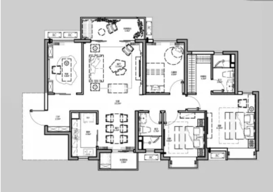 华丽|125㎡现代轻奢,羡慕有院子的房子,住起来太舒服了