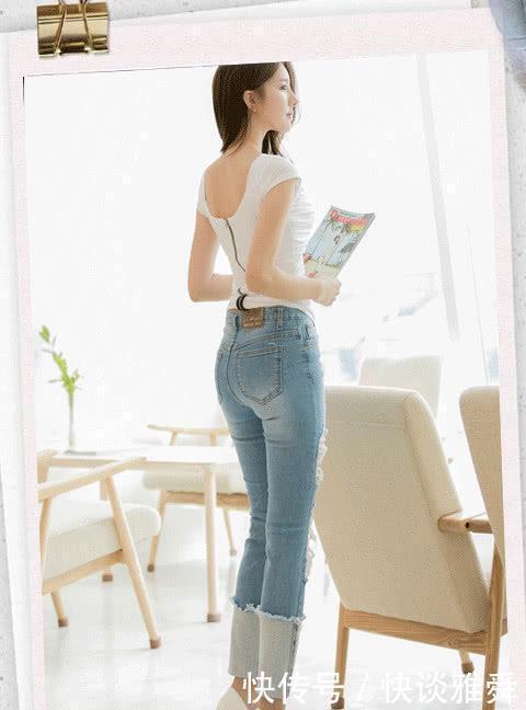 时尚|时尚的牛仔裤展示女神的魅力,简约修身设计,非常洋气时髦