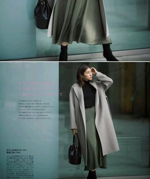 50岁左右的女人，建议多穿灰色大衣，学日本博主这样搭，才好看