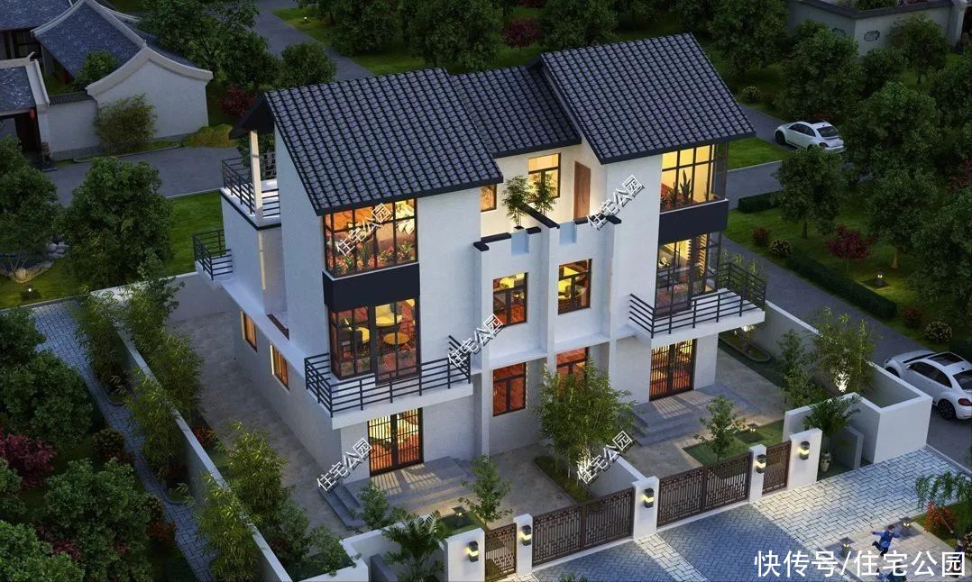 建筑面积|2021年就建这10套别墅吧，双拼设计太绝了，尤其是第6套特别实用