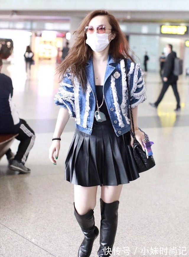 霍思燕换了风格像换了个人，穿牛仔衣配短裙，真不怕杜江认不出