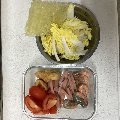 鲜虾粉丝汤|西红柿鲜虾粉丝汤