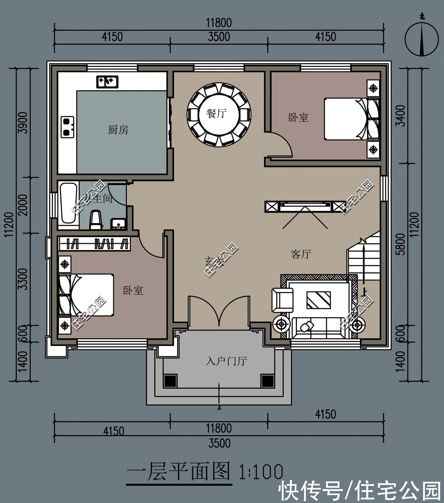 占地尺寸|2022年回农村建房，看看这3套经典户型，照着建绝对错不了