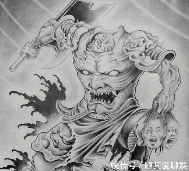 无头怪物刑天，以乳为目、以脐为口，依然可以被称为“上神”