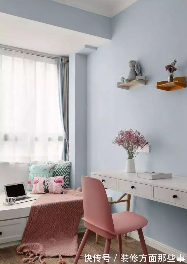 文艺范|北欧风三居室的装修,白色文化石与灰蓝色的组合真好看!