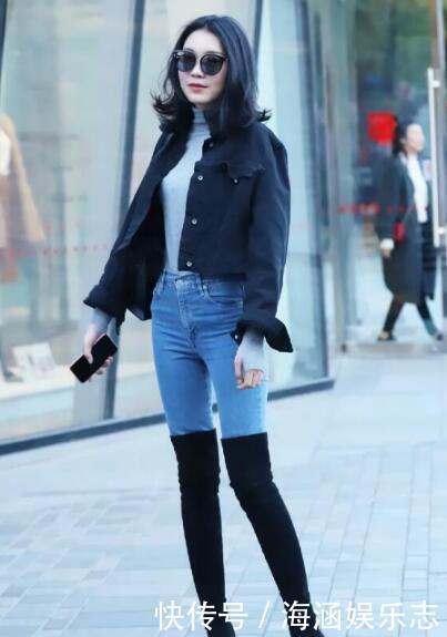 牛仔裤女神穿出时尚潮流风范，分分钟给你带来减龄显瘦的效果