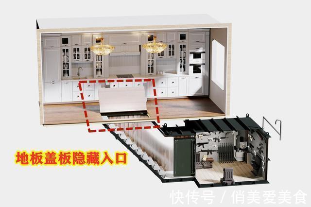 柜门|要是我家有地下室，入口我也藏在岛台底下，朋友第一次来都找不着