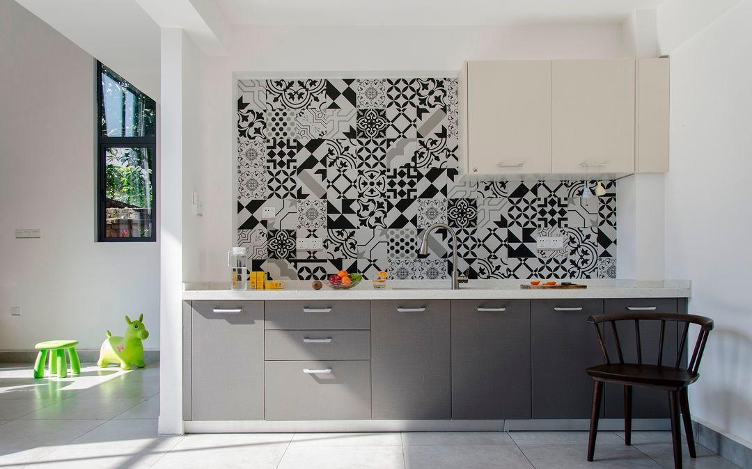 业主|80平的复式空间,经典的黑白搭配森系绿色,打造让三代人舒适的家