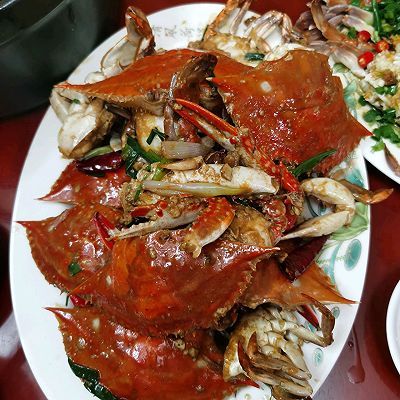 红烧炝|红烧炝炒梭子蟹