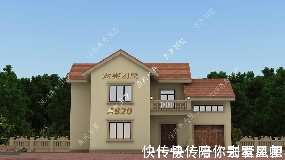 欧式|欧式小别墅,外观干净清新,给人清爽宁静的感觉。