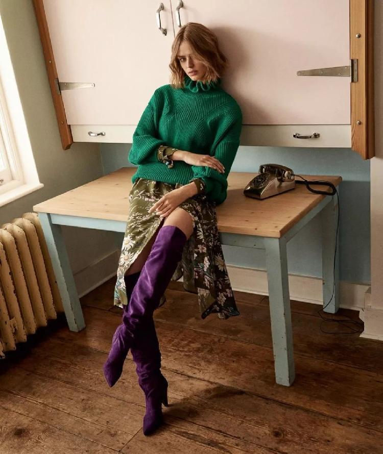 百褶裙|大毛衣+裙子, 才是2020秋冬最时髦的打开方式!